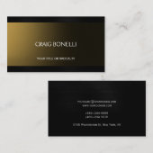 Carte de visite d'apparence en or noir (Devant / Derrière)