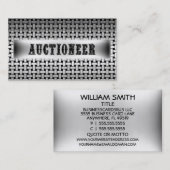 Carte de visite d'apparence métallique de l'enchèr (Devant / Derrière)