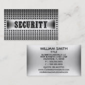 Carte de visite d'apparence métallique de sécurité (Devant / Derrière)