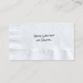 Carte de visite d'appel Napkin (Dos)