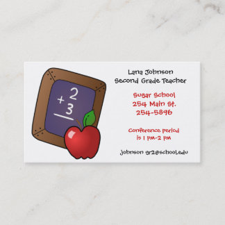 Carte de visite d'Apple de professeurs