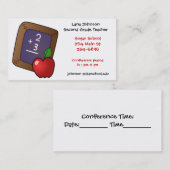 Carte de visite d'Apple de professeurs (Devant / Derrière)