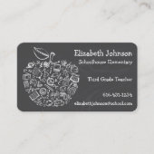 Carte de visite d'Apple de professeurs (Devant)