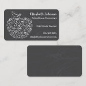 Carte de visite d'Apple de professeurs (Devant / Derrière)