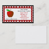 Carte de visite d'Apple de professeurs (Devant / Derrière)