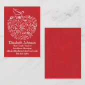 Carte de visite d'Apple de professeurs (Devant / Derrière)