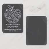 Carte de visite d'Apple de professeurs (Devant / Derrière)
