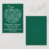 Carte de visite d'Apple de professeurs (Devant / Derrière)
