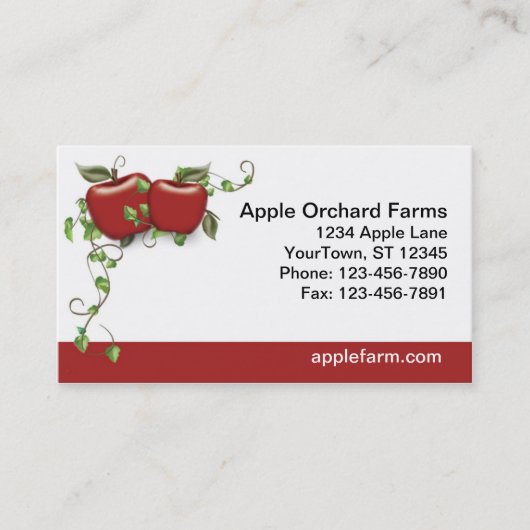 Carte de visite d'Apple personnalisé (Devant)