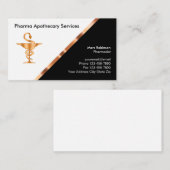 Carte de visite d'appothécaire pharmaceutique clas (Devant / Derrière)