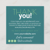 Carte de visite d'appréciation du client (Devant)