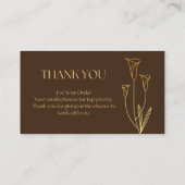 Carte de visite d'appréciation professionnelle (Dos)