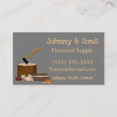 Carte de visite d'approvisionnement en bois de cha (Devant)