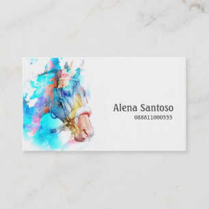 Carte de visite d'aquarelle