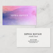 Carte de visite d'aquarelle à deux tons (Devant / Derrière)