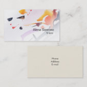 Carte de visite d'aquarelle Abstrait (Devant / Derrière)
