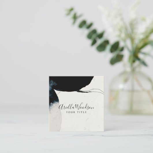 Carte de visite d'aquarelle Abstrait (Debout devant)