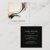 Carte de visite d'aquarelle Abstrait moderne (Devant / Derrière)