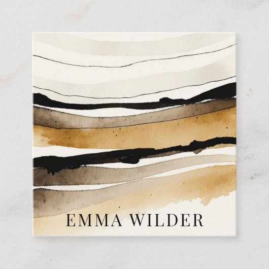 Carte de visite d'aquarelle Abstrait moderne (Devant)