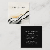 Carte de visite d'aquarelle Abstrait moderne (Devant / Derrière)