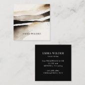 Carte de visite d'aquarelle Abstrait moderne (Devant / Derrière)