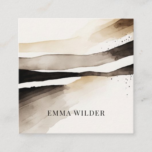Carte de visite d'aquarelle Abstrait moderne (Devant)