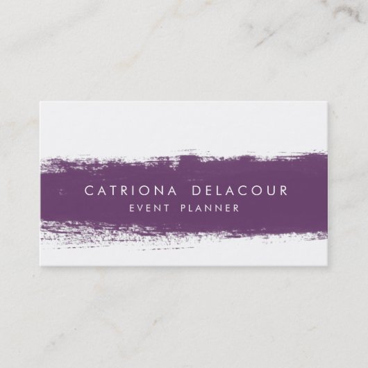 Carte de visite d'aquarelle Abstrait pourpre (Devant)