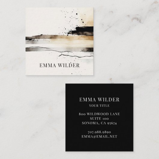 Carte de visite d'aquarelle Abstraite Ethereal (Devant / Derrière)
