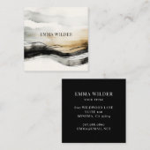 Carte de visite d'aquarelle Abstraite terrestre (Devant / Derrière)