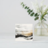 Carte de visite d'aquarelle Abstraite terrestre (Debout devant)