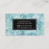 Carte de visite d'aquarelle bleu Minty | créatif (Dos)