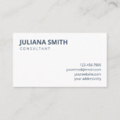 Carte de visite d'aquarelle bleu simple (Dos)