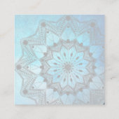Carte de visite d'aquarelle Blue Mandala (Dos)