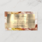 Carte de visite d'aquarelle Brown et or (Dos)