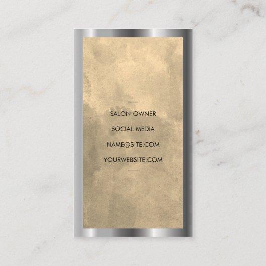 Carte de visite d'aquarelle ciseaux (Dos)