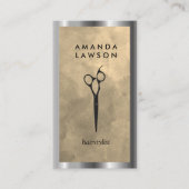 Carte de visite d'aquarelle ciseaux (Devant)