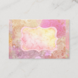 Carte de visite d'aquarelle couleur rose multicolo