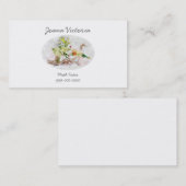 Carte de visite d'aquarelle de Bella d'hortensias (Devant / Derrière)