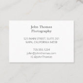 Carte de visite d'aquarelle de caméra reflex vinta (Dos)