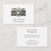 Carte de visite d'aquarelle de caméra reflex vinta (Devant / Derrière)