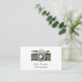 Carte de visite d'aquarelle de caméra reflex vinta (Debout devant)