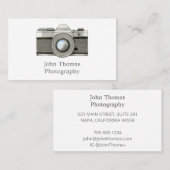 Carte de visite d'aquarelle de caméra reflex vinta (Devant / Derrière)