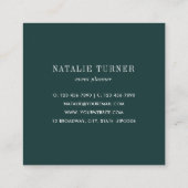 Carte de visite d'aquarelle de fleurs blanches (Dos)