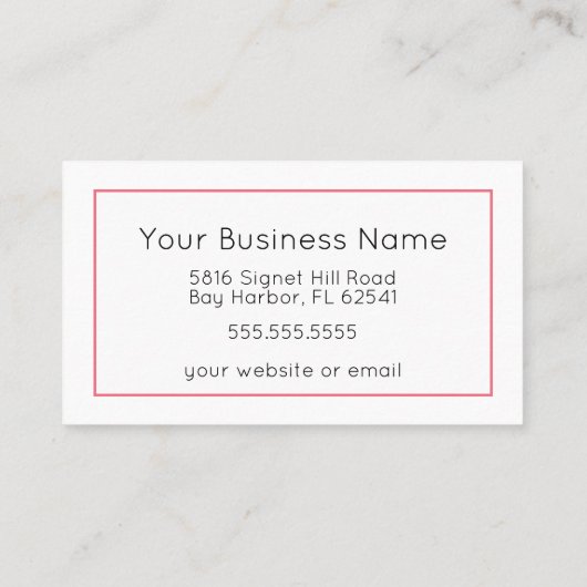 Carte de visite d'aquarelle de fleurs tropicales (Dos)