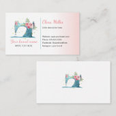 carte de visite d'aquarelle de la machine à coudre (Devant / Derrière)