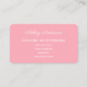 Carte de visite d'aquarelle de la machine à coudre (Dos)