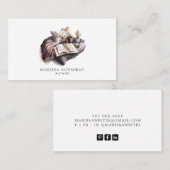 Carte de visite d'aquarelle de l'auteur (Devant / Derrière)