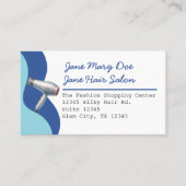 Carte de visite d'aquarelle de salon de cheveux mo (Devant)