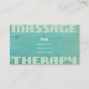 Carte de visite d'aquarelle de thérapie de massag