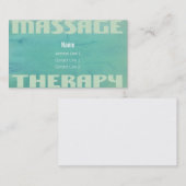 Carte de visite d'aquarelle de thérapie de massage (Devant / Derrière)